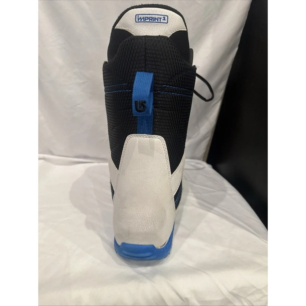 Burton Invader Snowboard Boots Men's Size 12 White Blue Lace Up Soft Flex